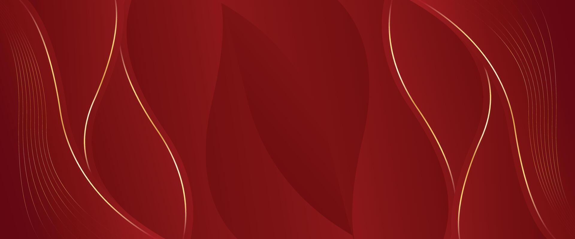 Abstract Contemporary red luxury wave banner background vector