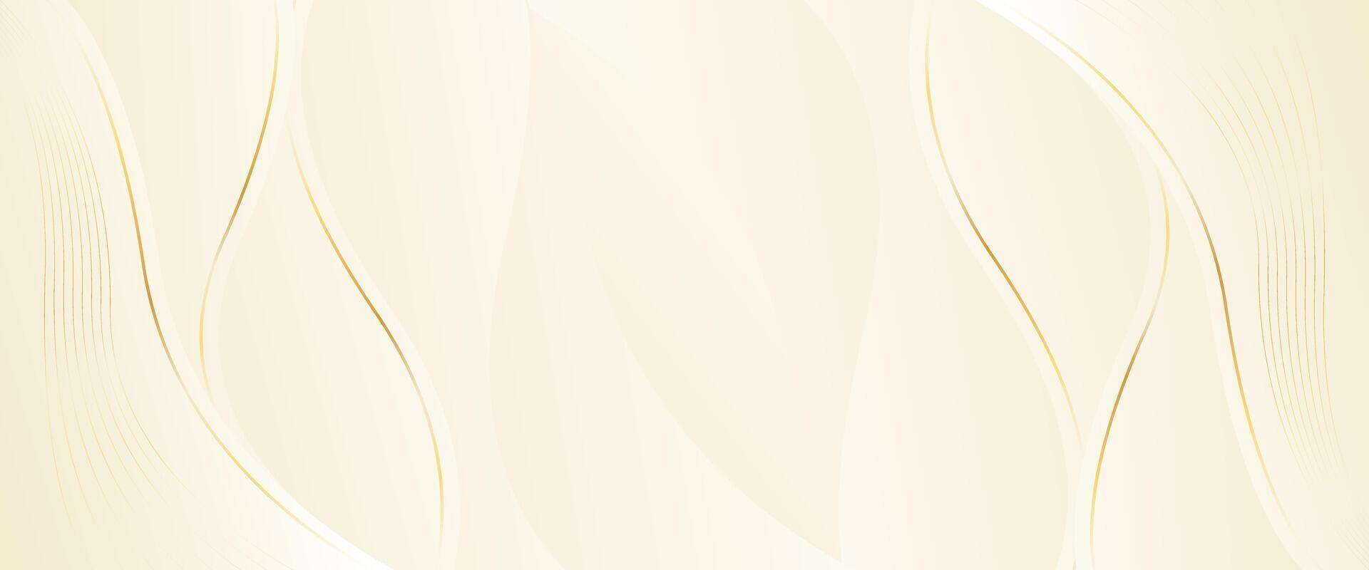 Abstract Contemporary beige luxury wave banner background vector