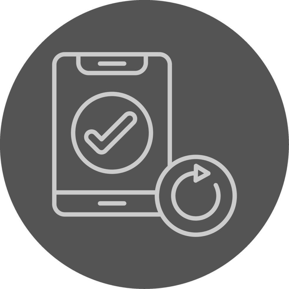 Auto-rotate Grey Outline Style Icon vector