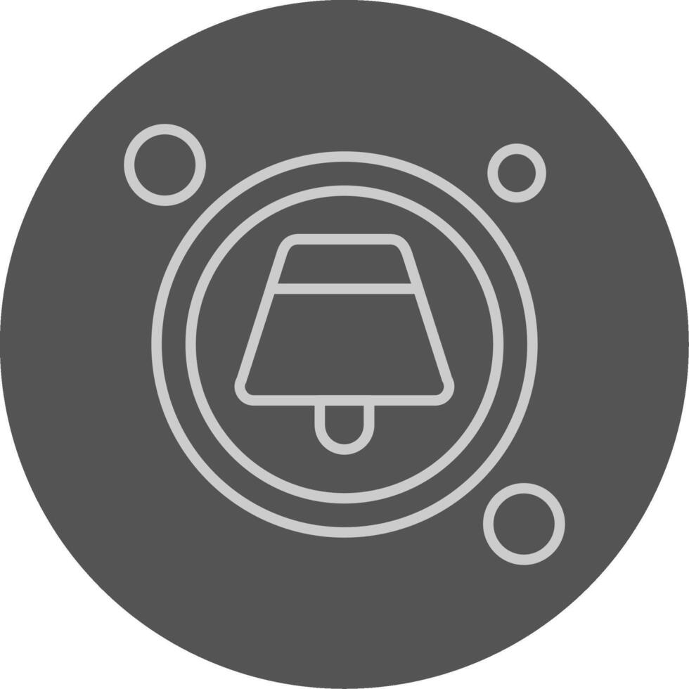 New Notification Button Grey Outline Icon vector