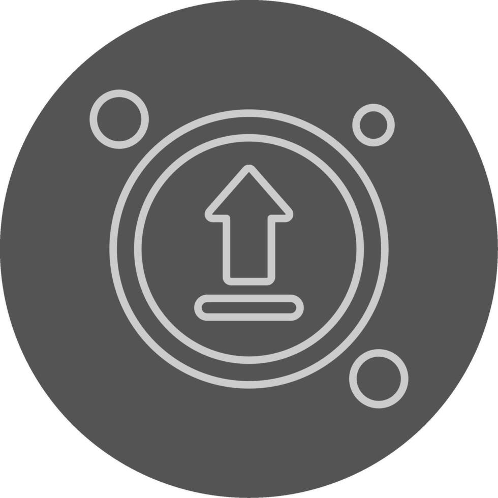 Upload Button Outline Style Icon vector