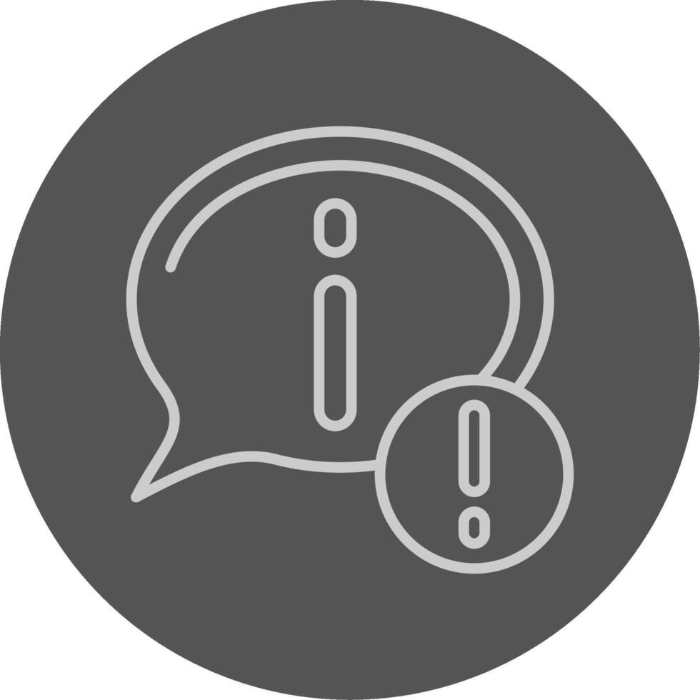 Information Grey Outline Style Icon vector