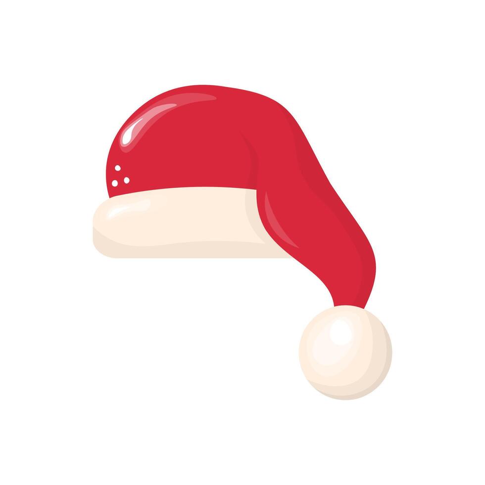 Elements of Christmas. single Christmas hat For holiday cards, stickers. Stock isolated clipart on a white background. vector