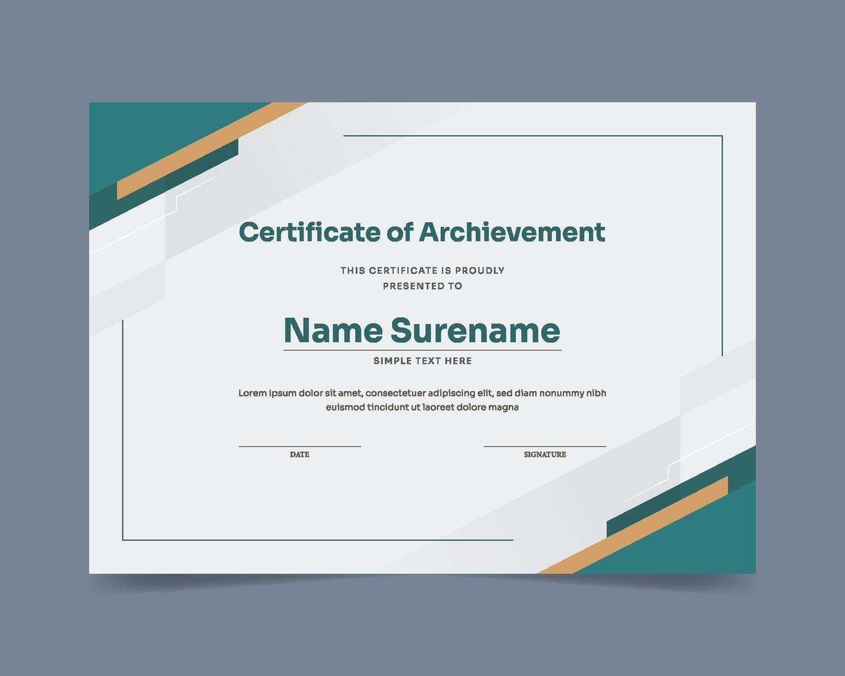 Abstract and modern certificate design template vector