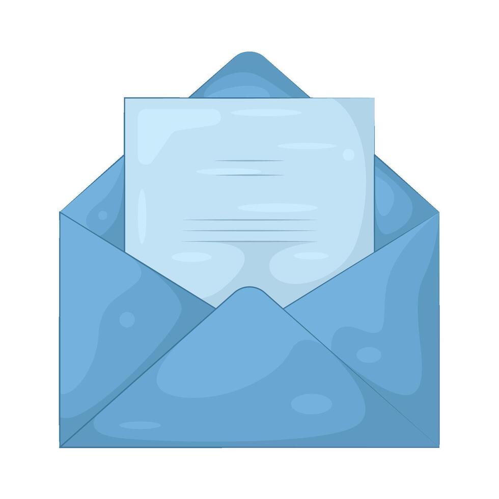 Illustration of open letter vector
