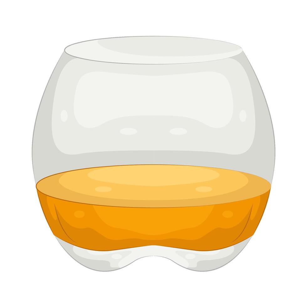 Illustration of Bourbon glass vector