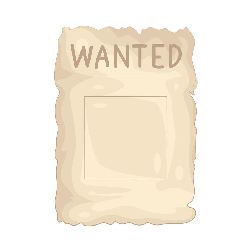 Illustration of wanted poster vector