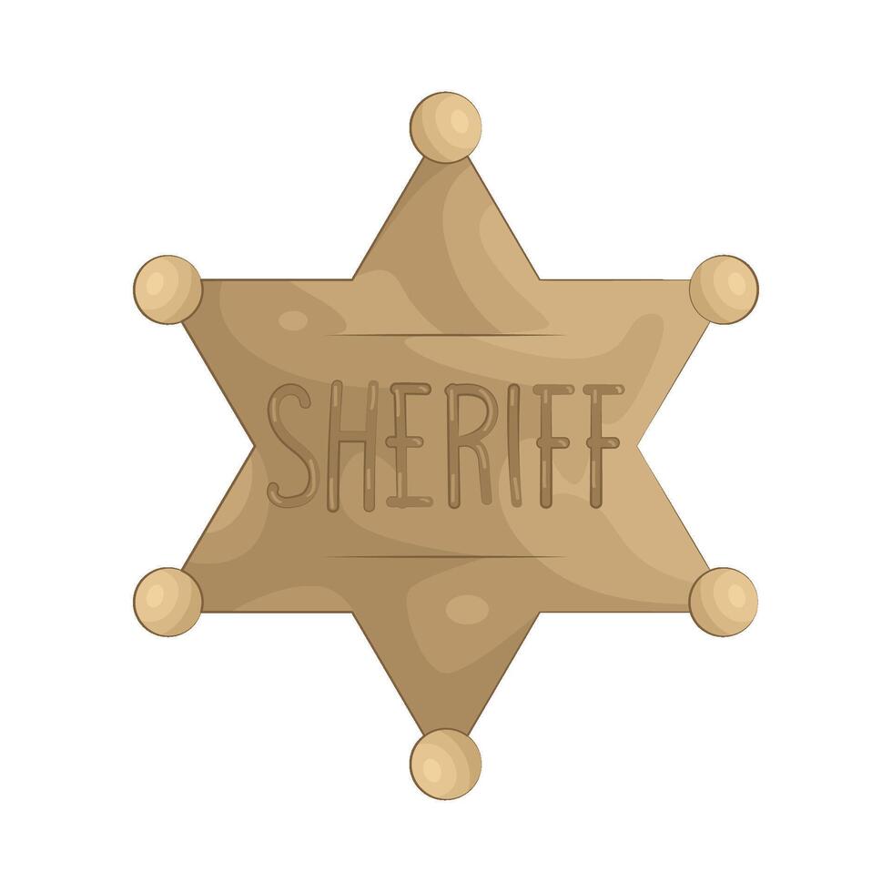 Illustration of sheriff badge vector