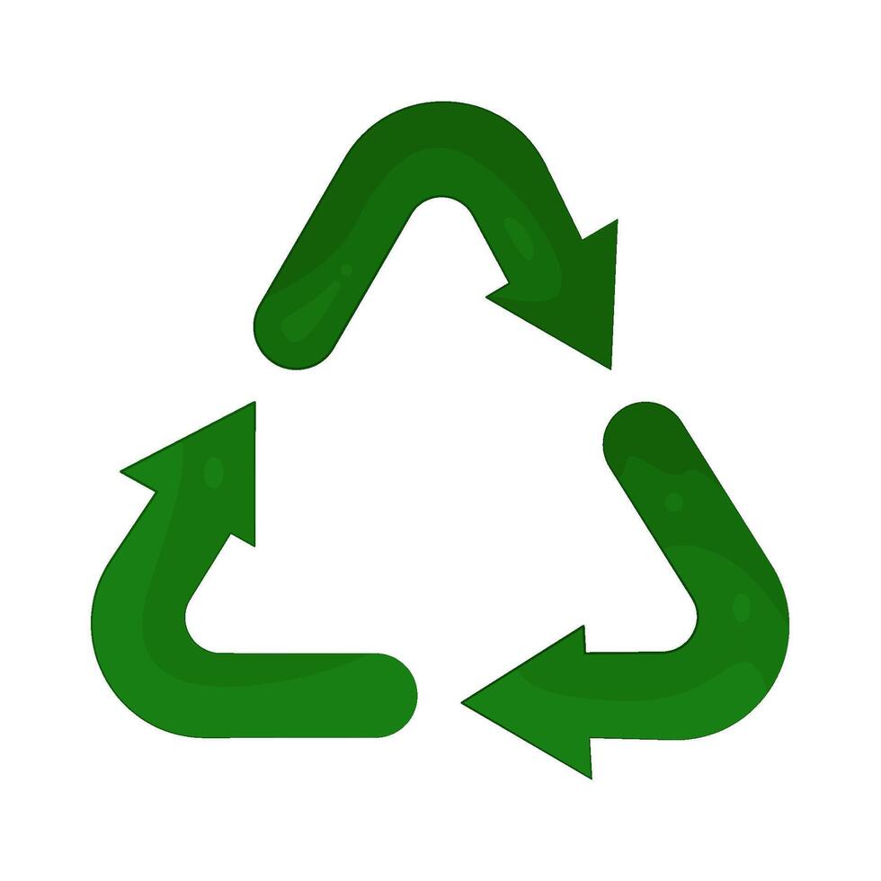 Illustration of recycle symbol vector