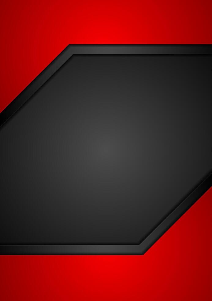 Abstract corporate red black flyer design vector