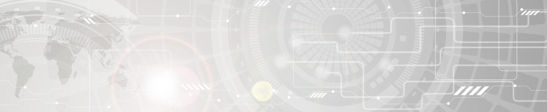 Abstract technology grey web header banner vector