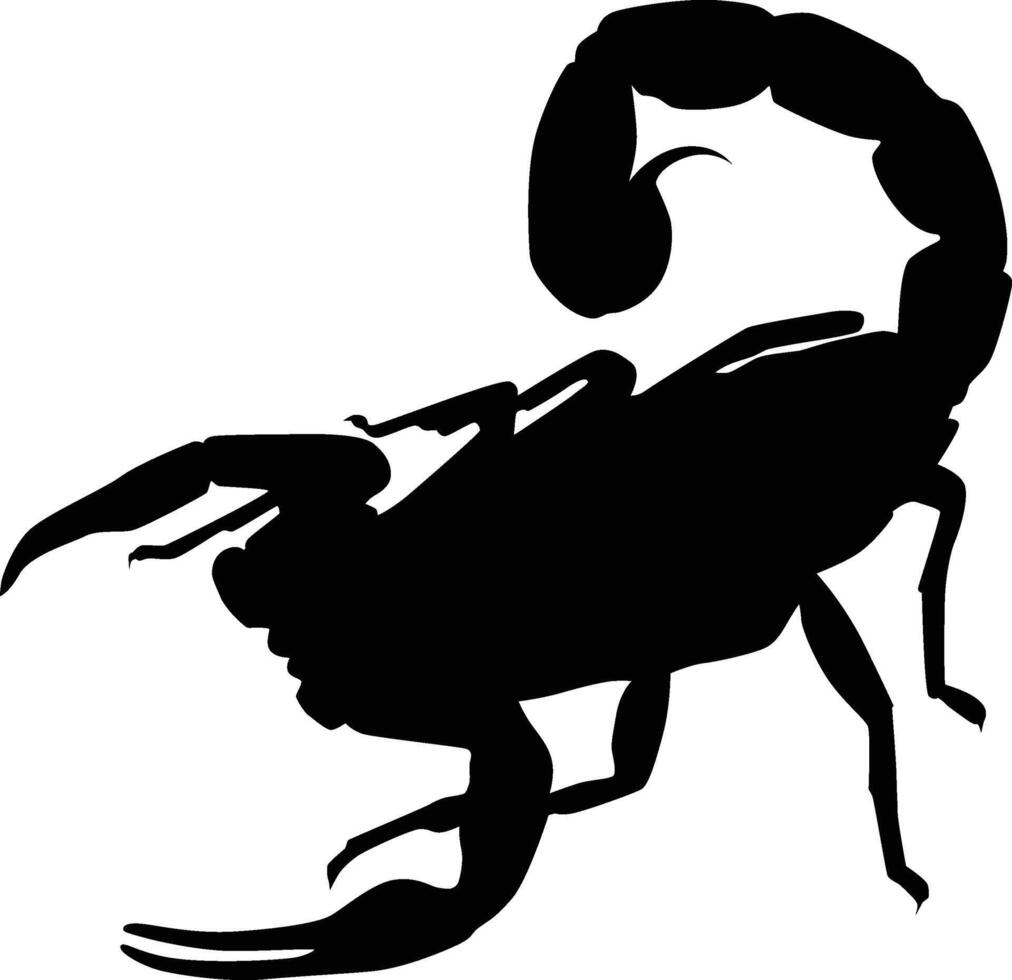 scorpion full body silhouette vector