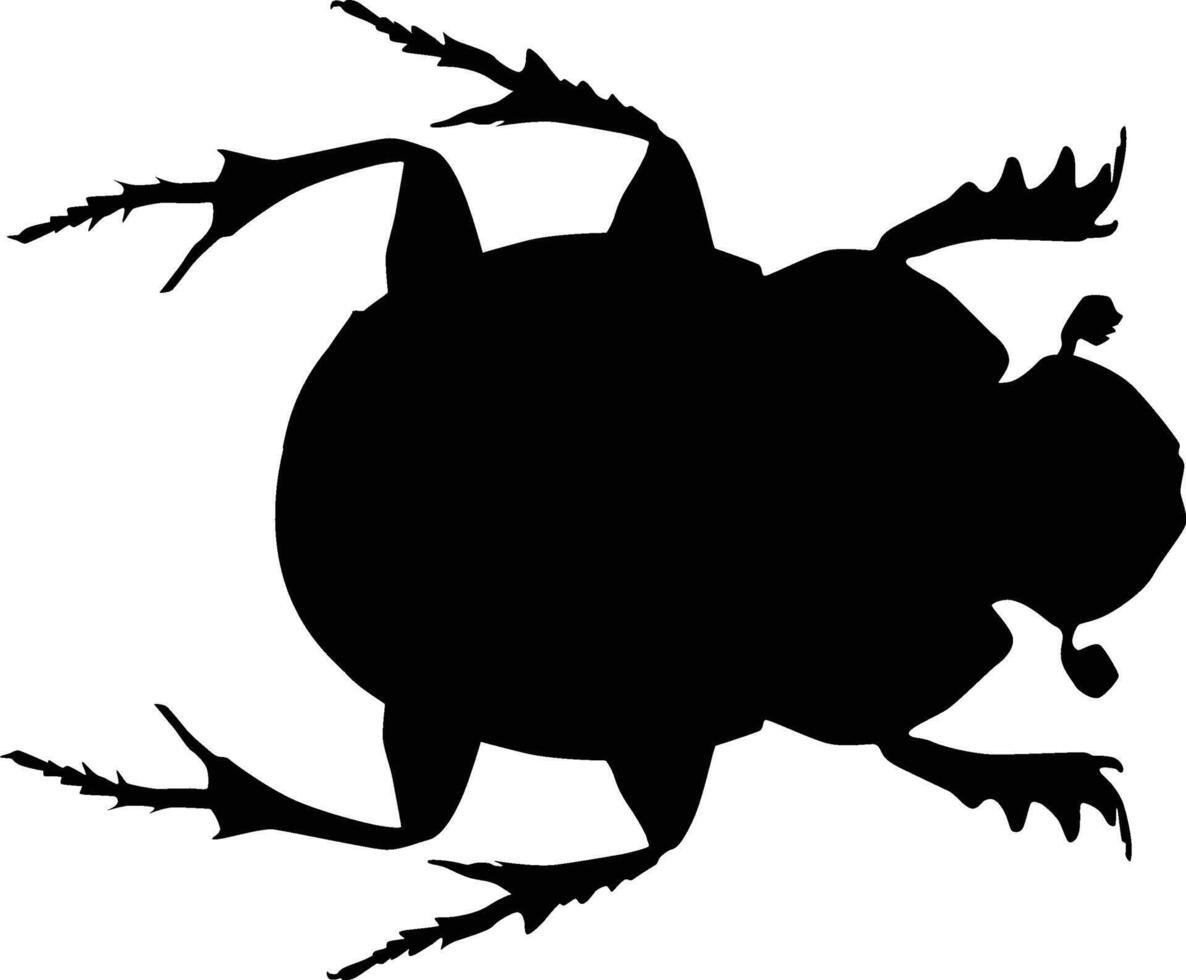 Beetle silhouette illustration vector