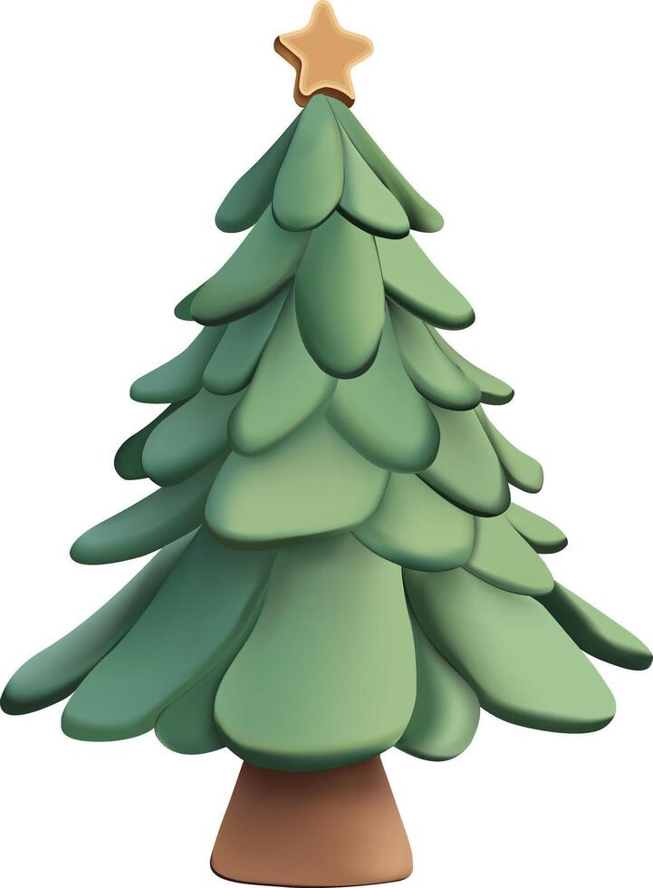 Christmas trees with snow elements design vector
