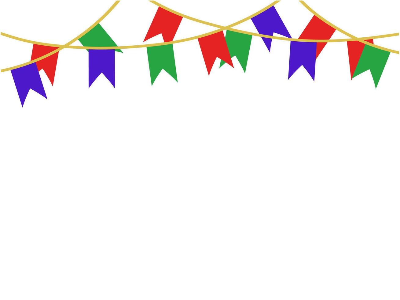 Birthday Flag Corner Frame Background vector