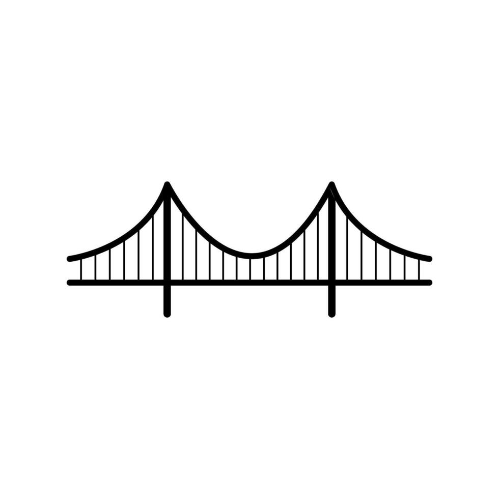 bridge isolated on white background. vector