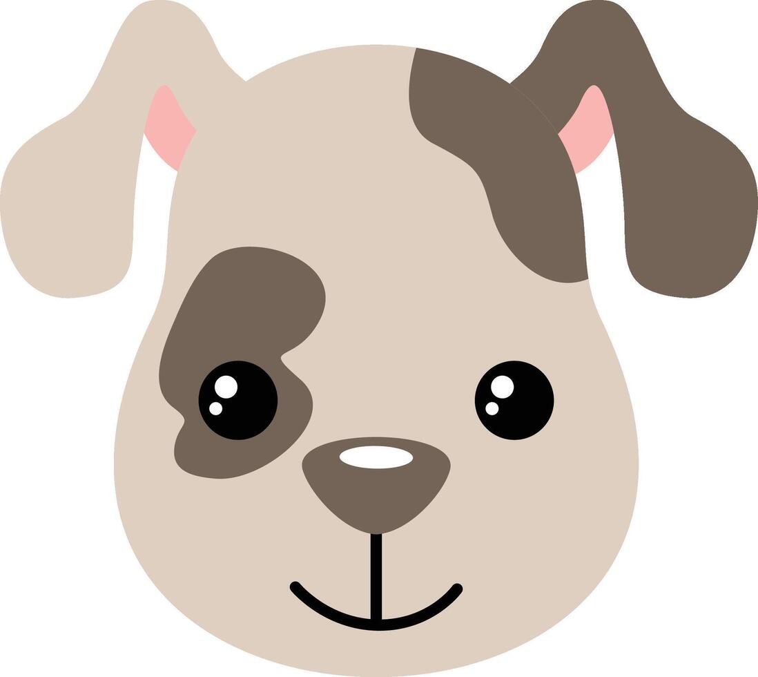 Cute puppy face isolated on white vector
