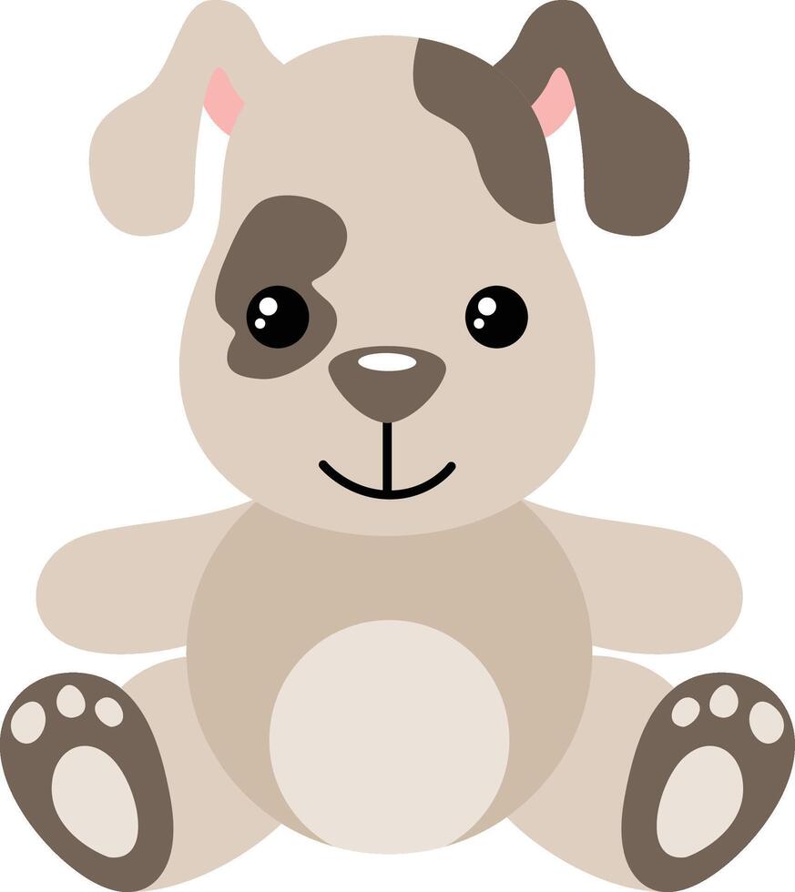 Happy puppy sitting isolated on white vector