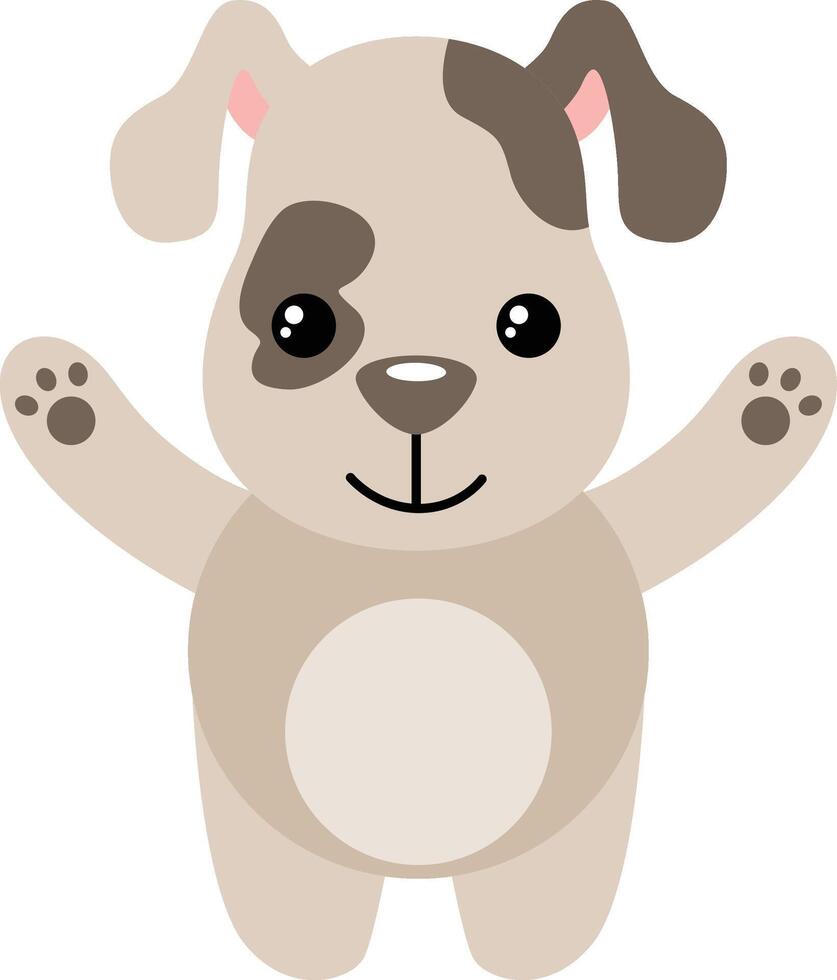 Happy puppy isolated on white vector