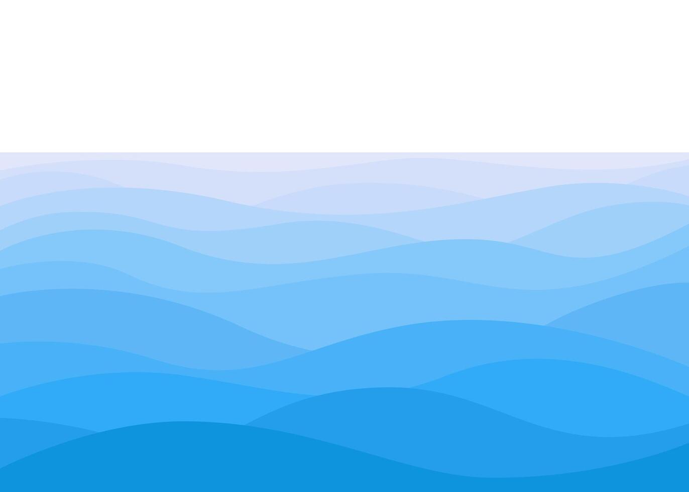Blue water wave pattern. Sea, river, ocean, swimming pool, wavy line background illustration vector