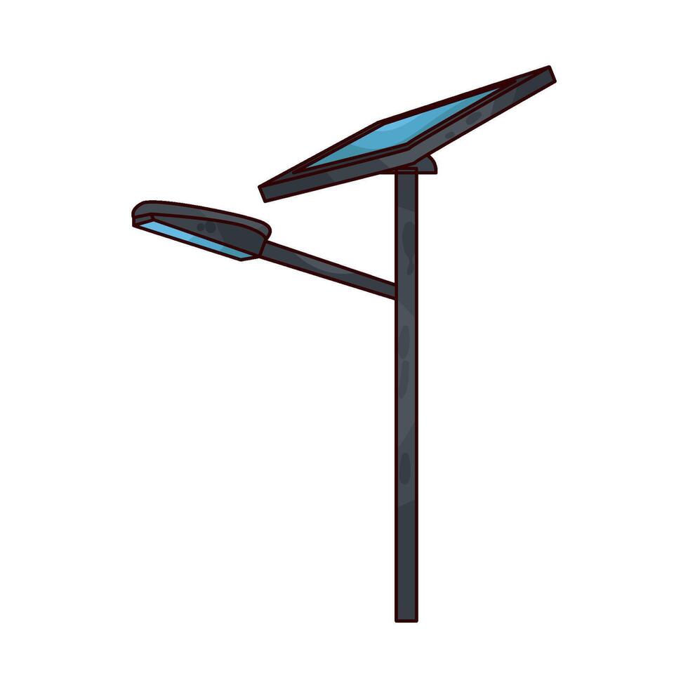 Illustration of Solar Street Lamp vector