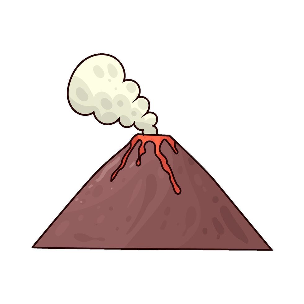 Illustration of volcano vector