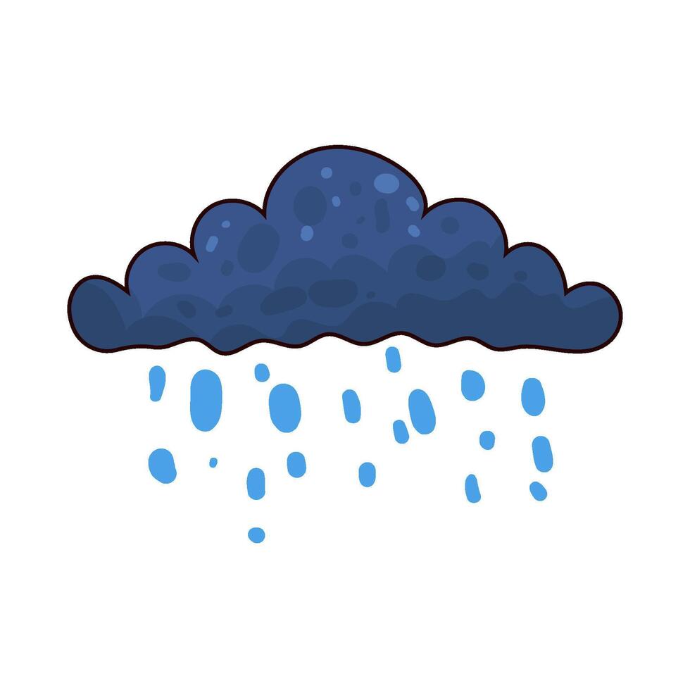 Illustration of Rain clouds vector