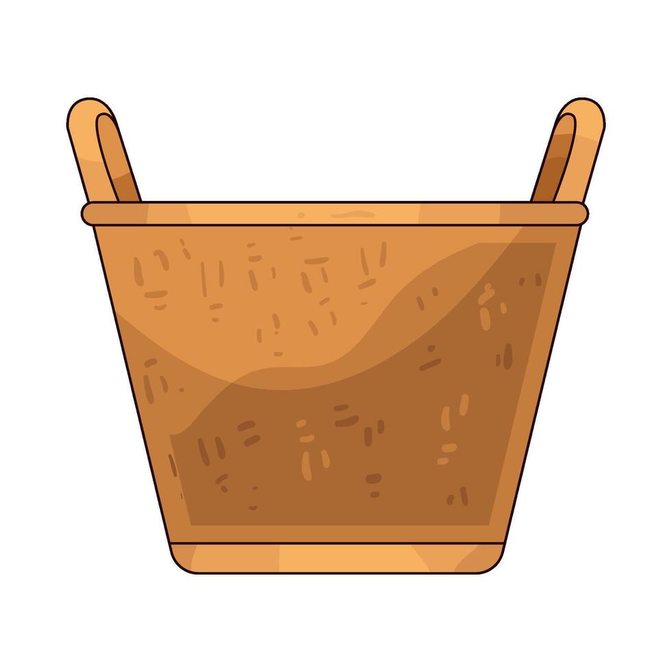 Illustration of laundry basket vector