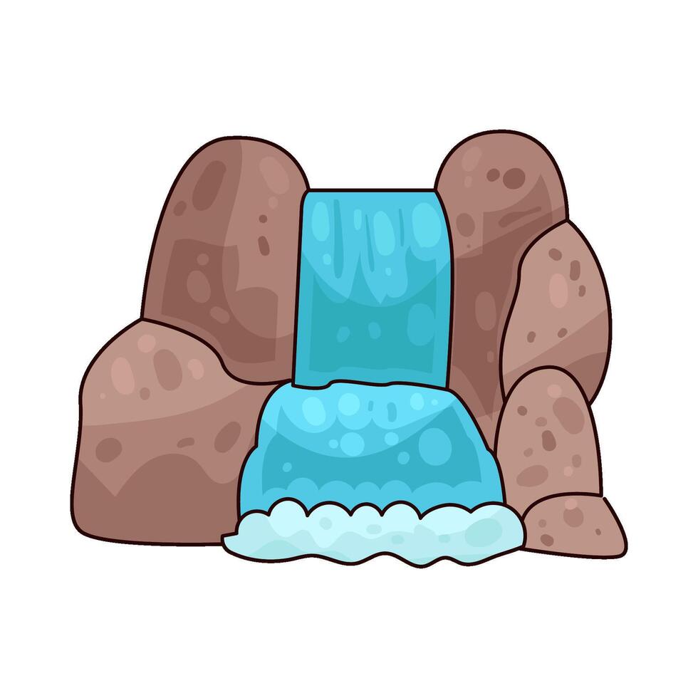 Illustration of Waterfall vector