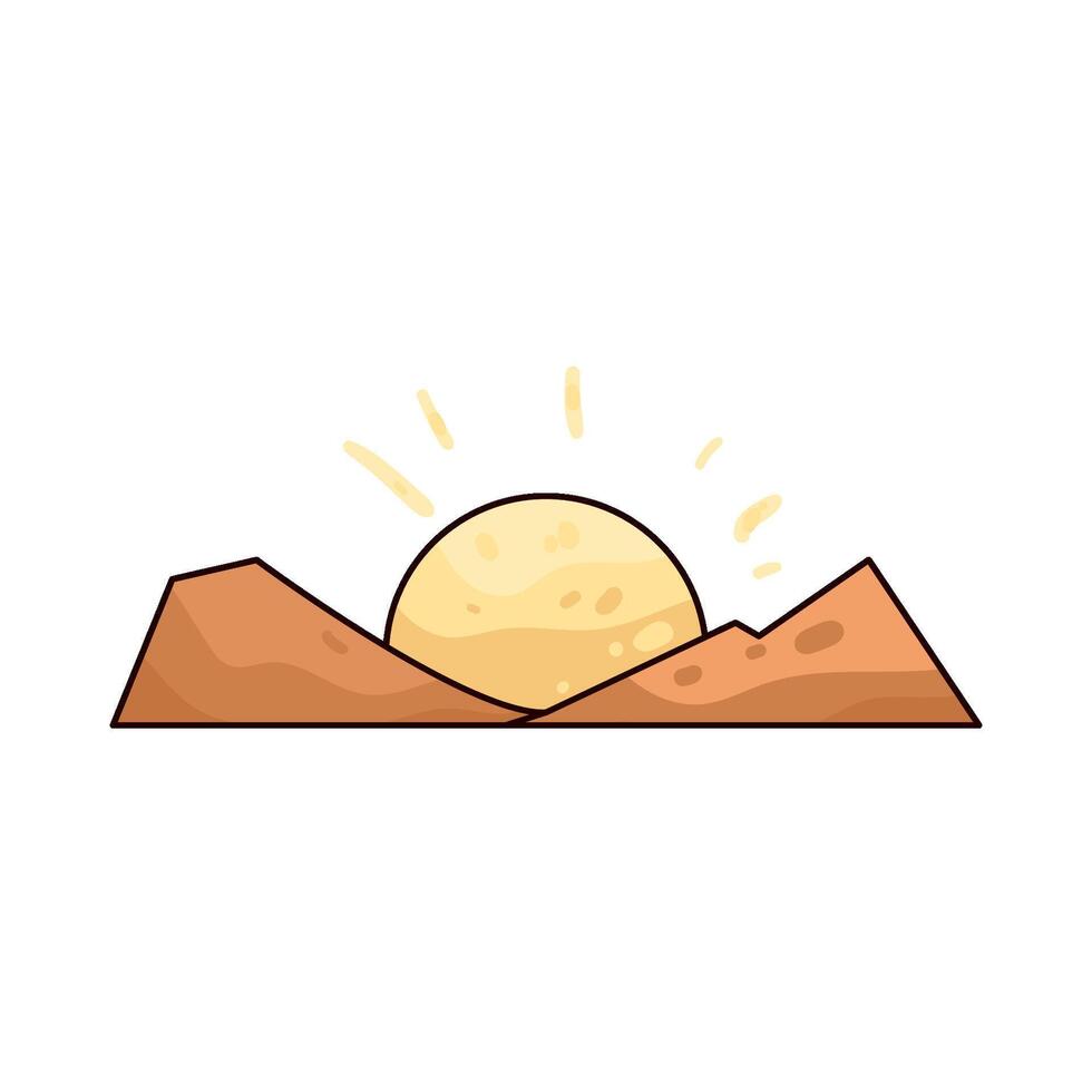 Illustration of sunset vector