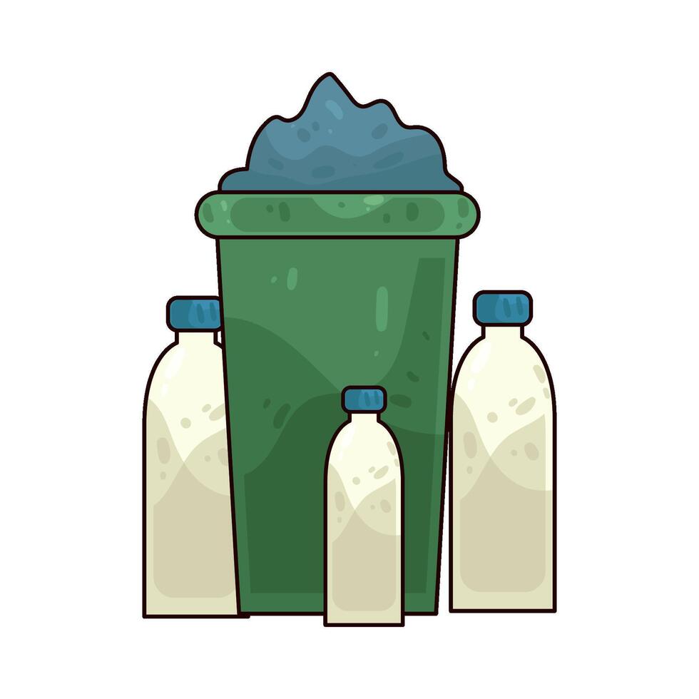 Illustration of trash bin vector