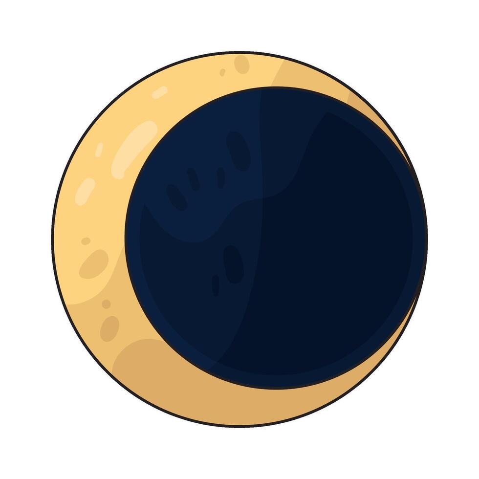 Illustration of new moon vector