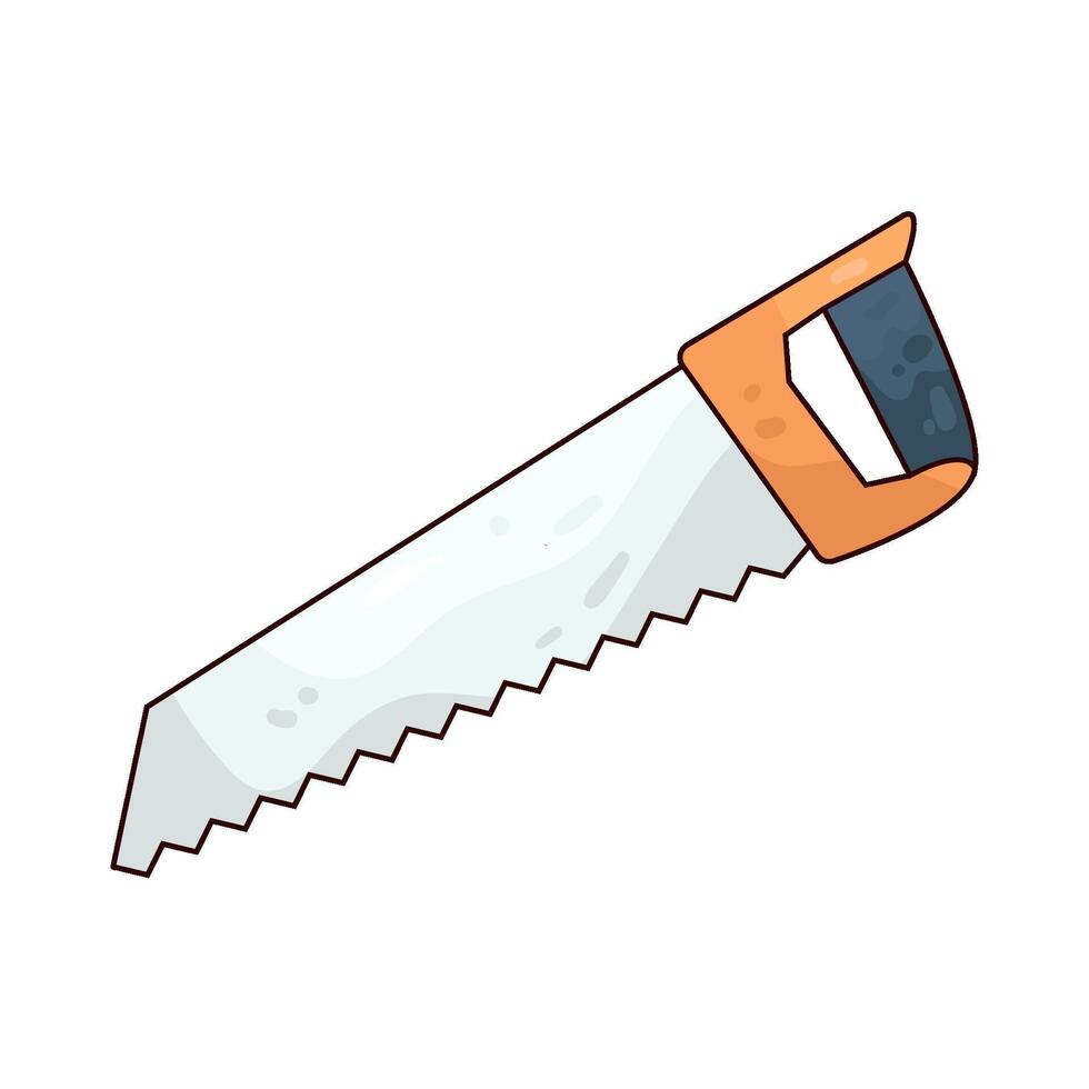 Illustration of hand saw vector