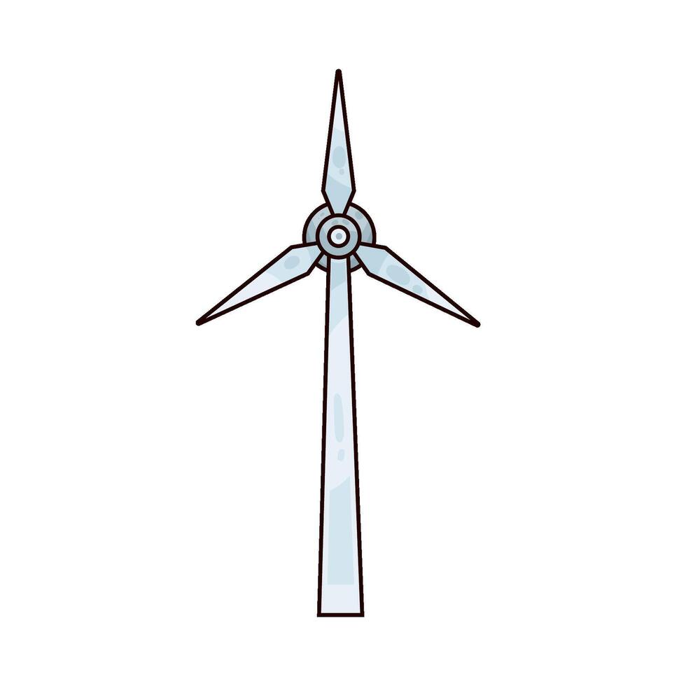 Illustration of wind turbine vector