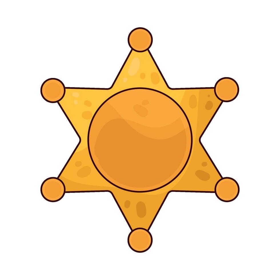 Illustration of sheriff badge vector
