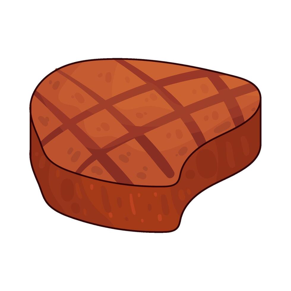 Illustration of Grilled Steak vector