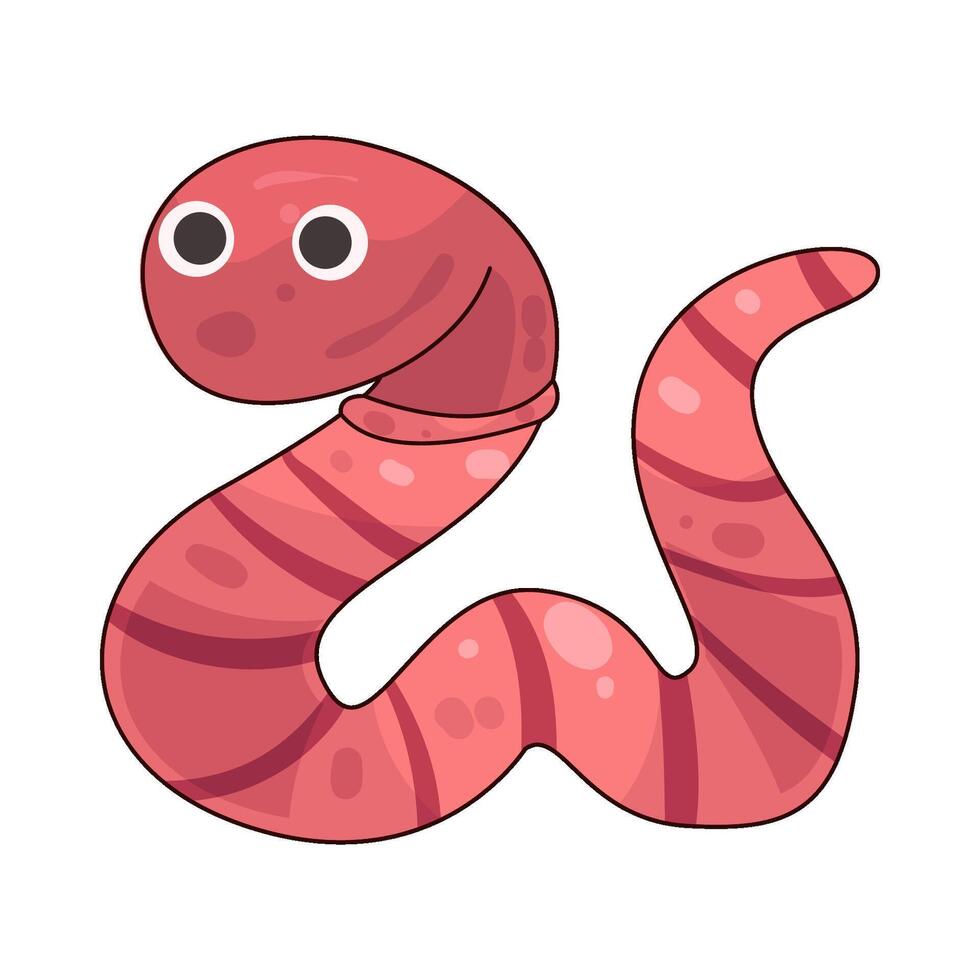 Illustration of worm vector