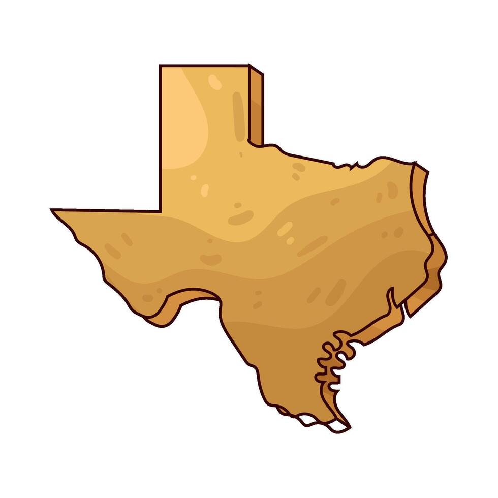 Illustration of Texas map vector
