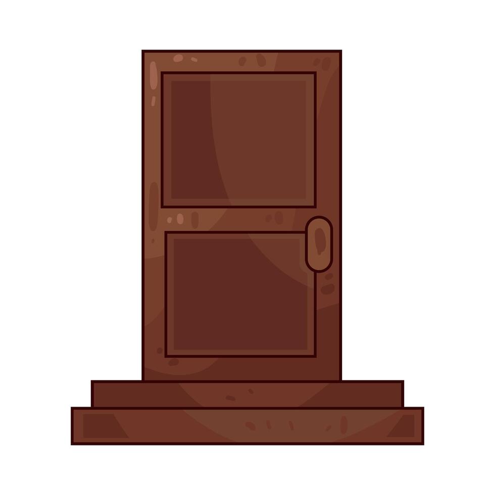 Illustration of wooden Door vector