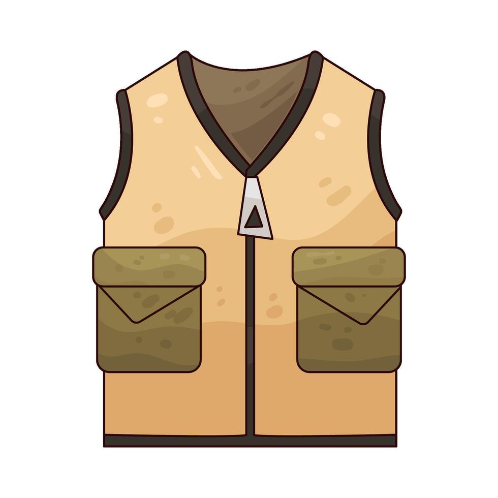 Illustration of fishing vest vector