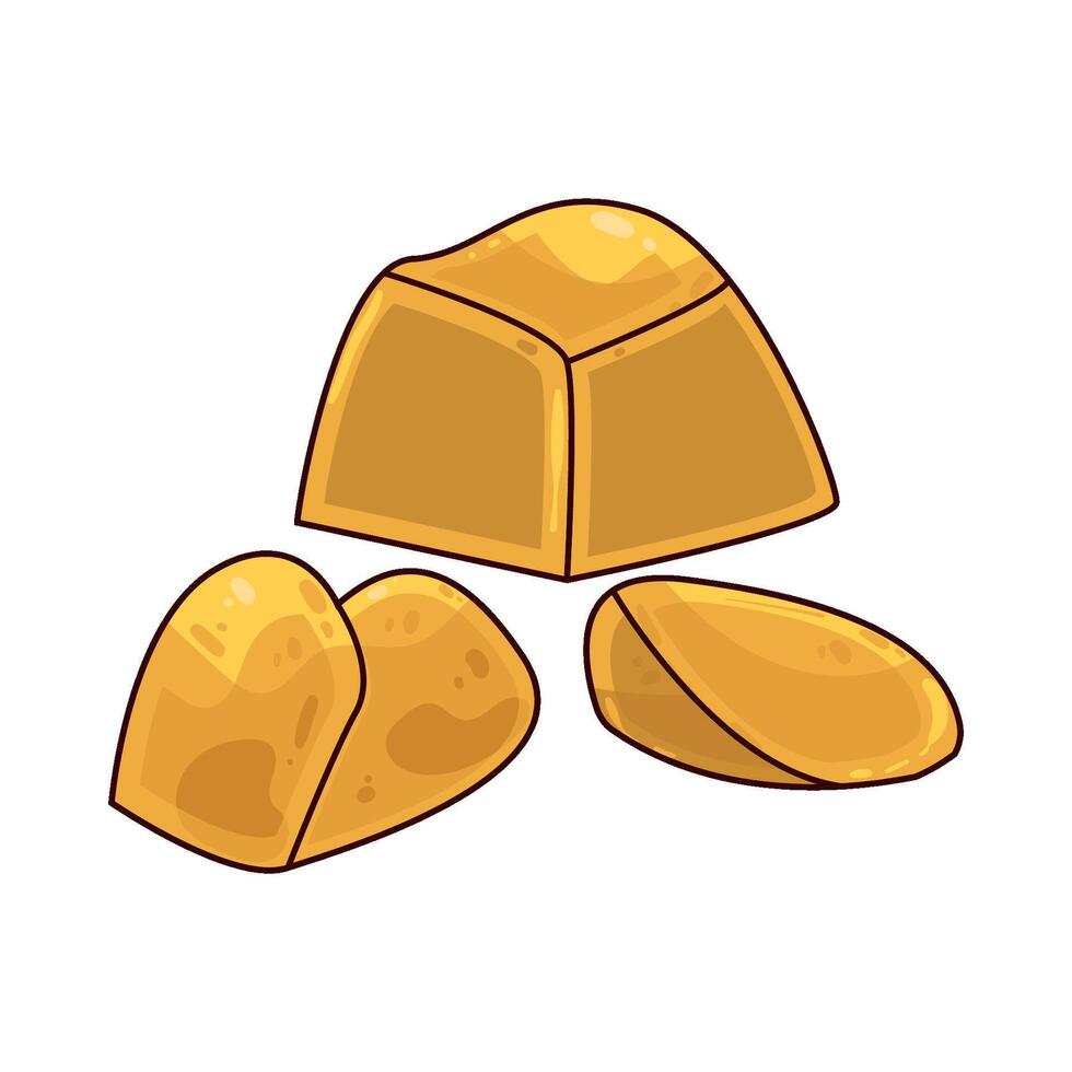Illustration of gold nugget vector