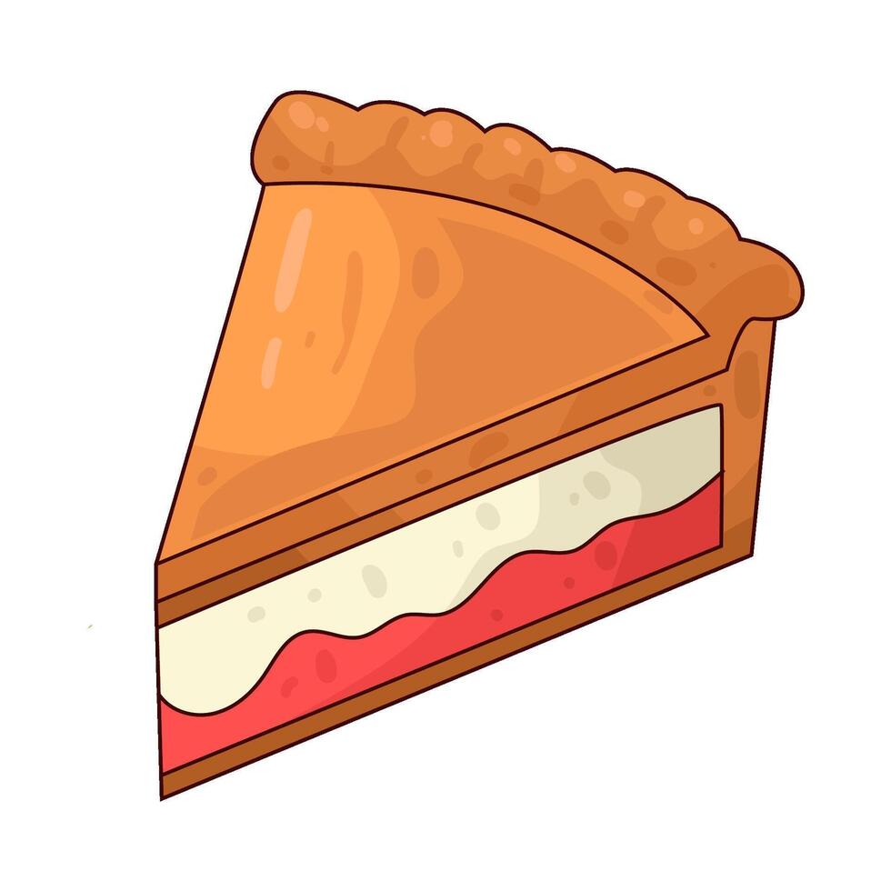 Illustration of pie slice vector