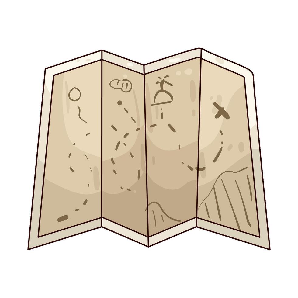 Illustration of fishing map vector