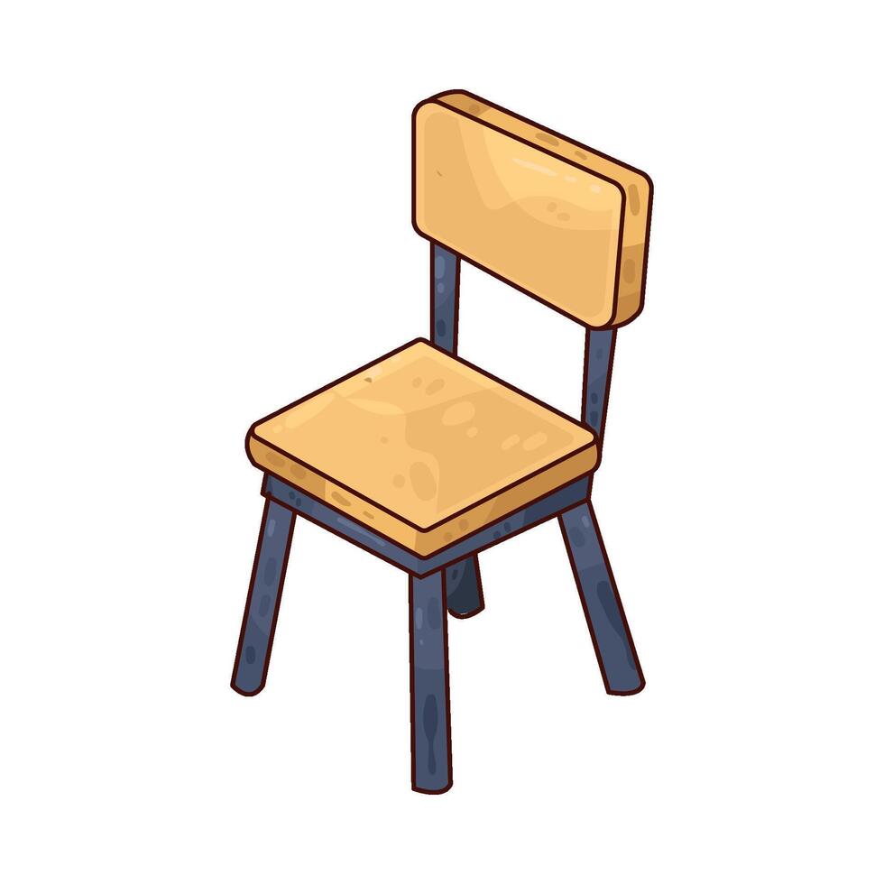Illustration of school chair vector