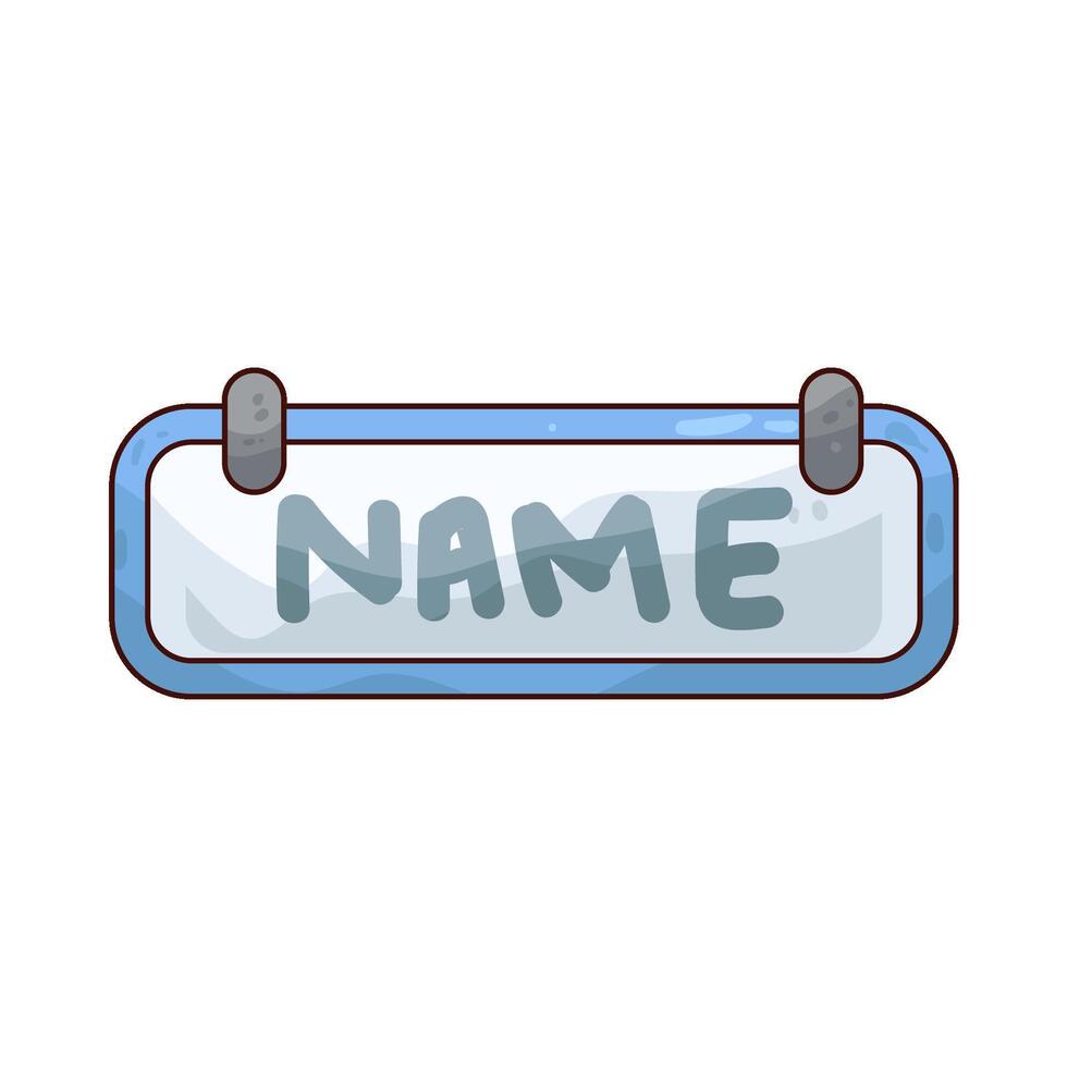 Illustration of name plate vector