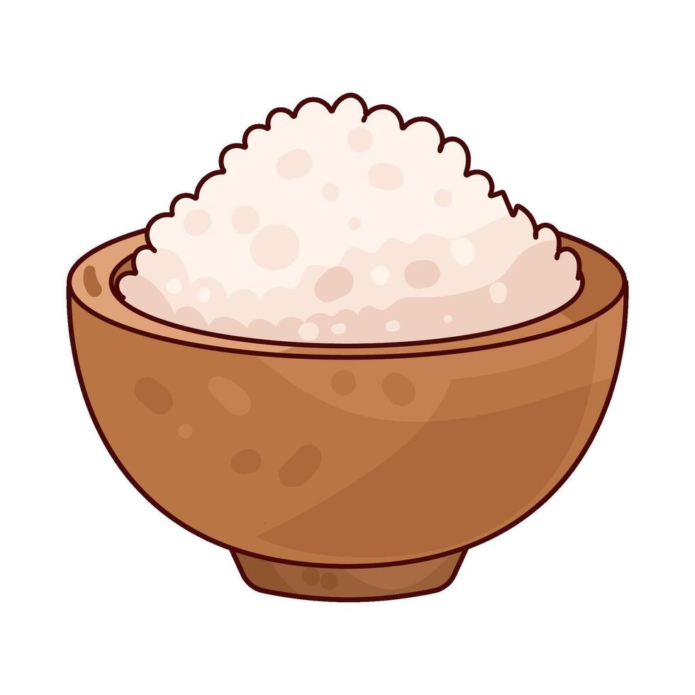 Illustration of rice bowl vector