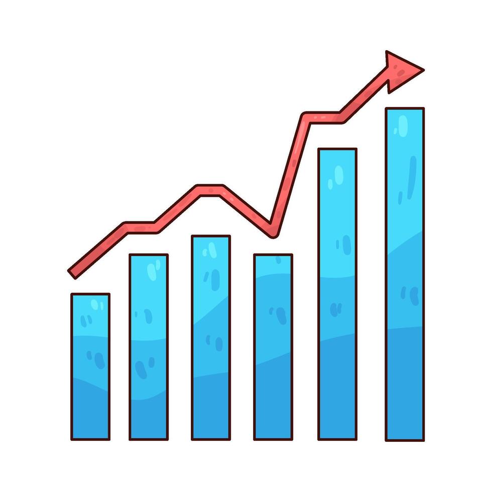 Illustration of bar graph vector