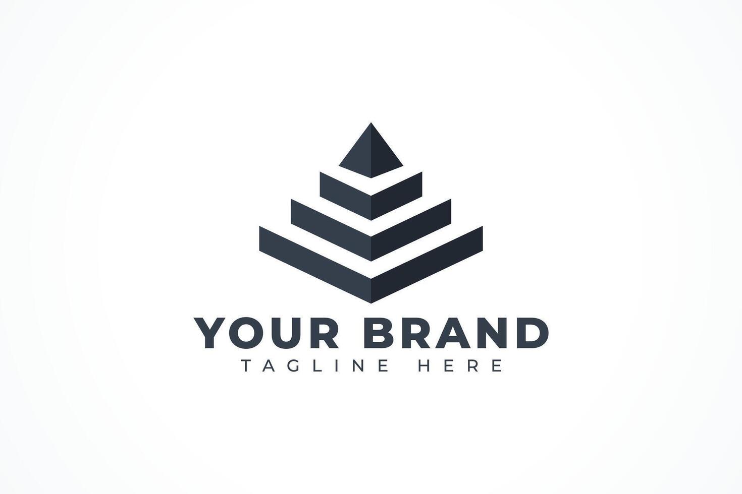 Abstract Pyramid Logo Template illustration design element vector