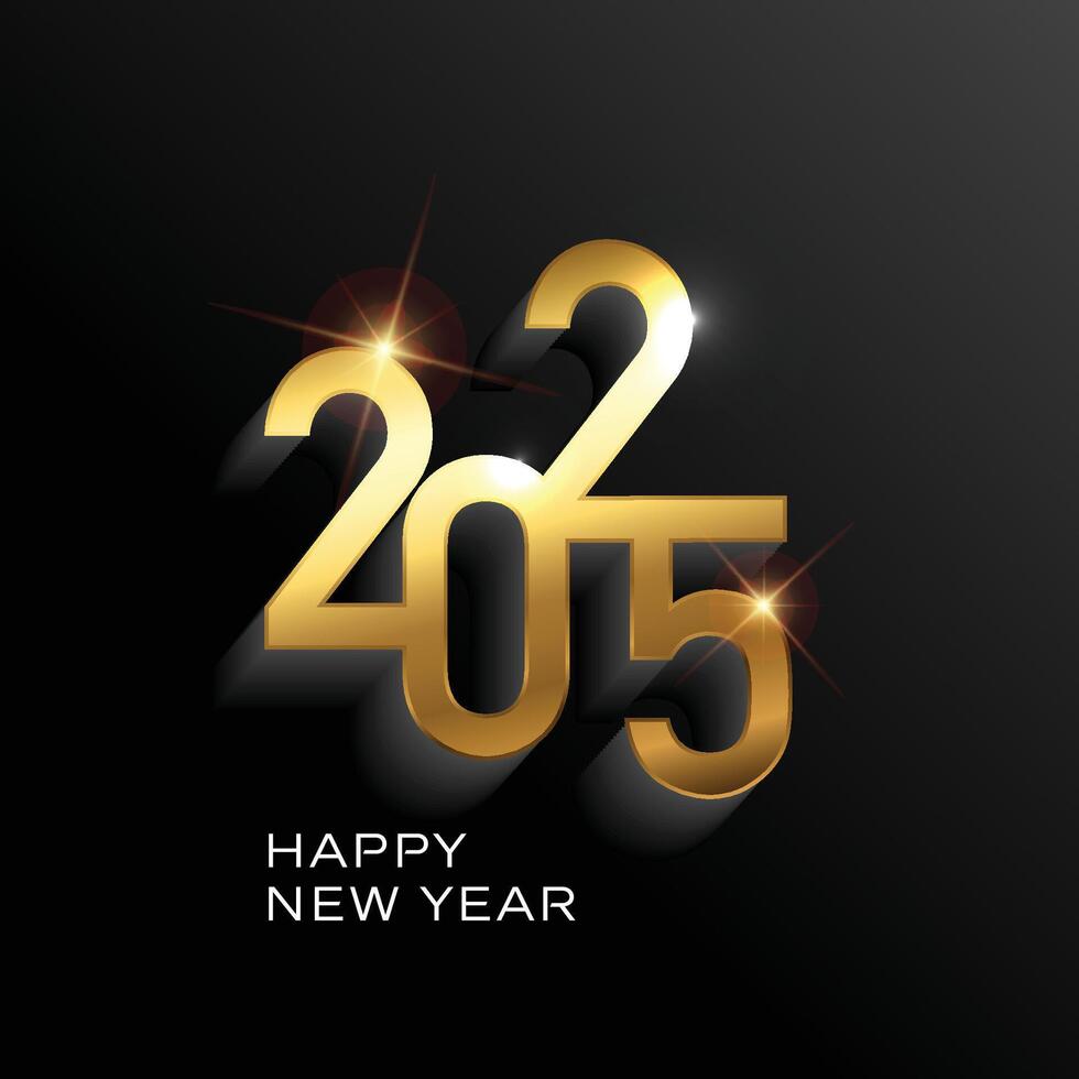 2025 Happy New Year Background Design. vector