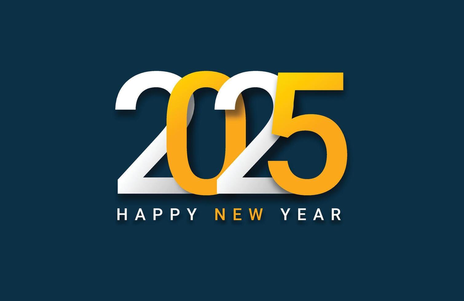 Modern Happy new year 2025 celebration background vector